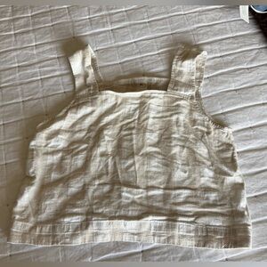 Madewell Linen Button Back Tank - 00